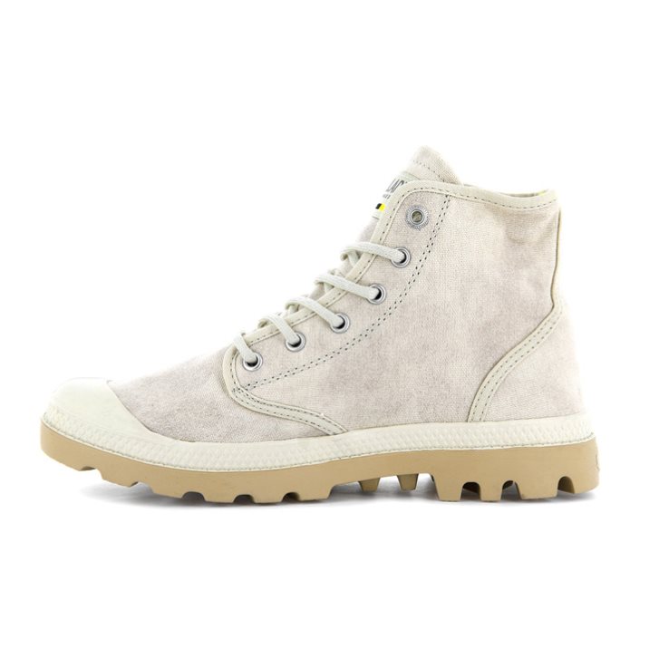 Palladium Pampa Hi WAX Men's Boots Light Grey | UK P529-WIF